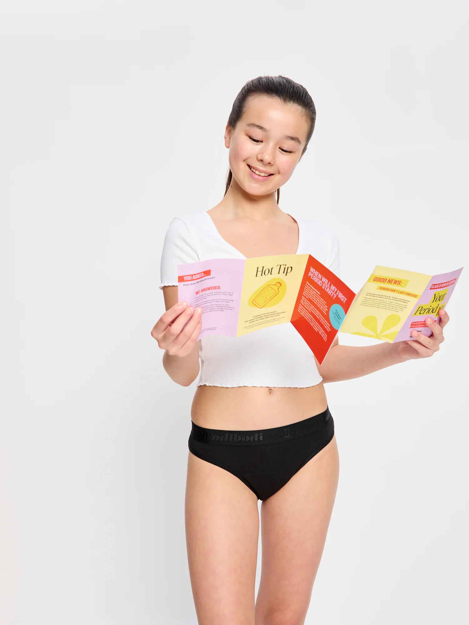 SmileyWorld® | Modibodi Teen Back To School Period Kit with Hipster Bikini Moderate Black - Image 3